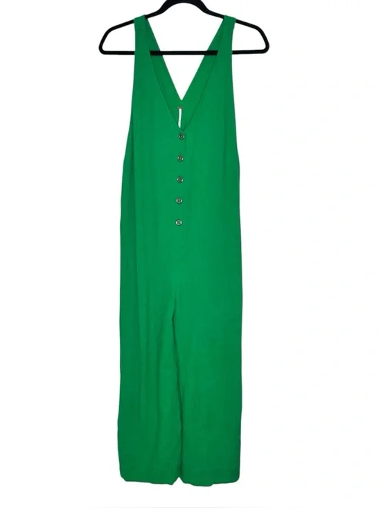 Free People On The Run Jumpsuit- Kelly Green- Size XS - Picture 6 of 14
